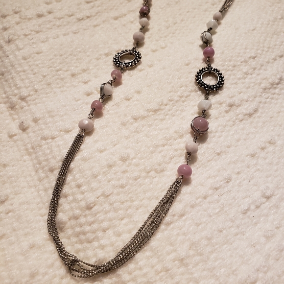 Bead and chain love bead necklace - Picture 2 of 9